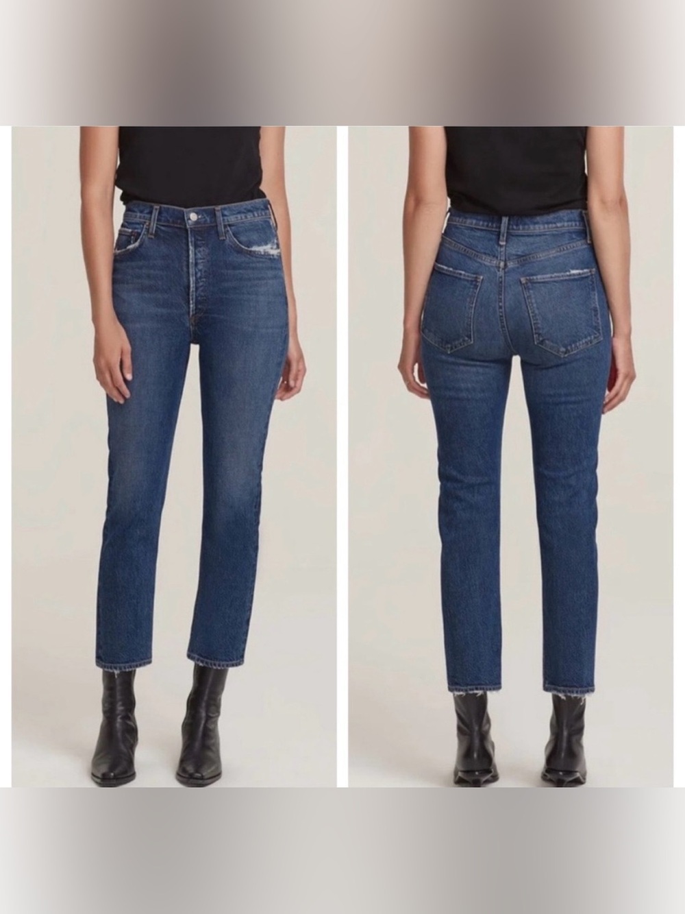 Agolde Ankle-Length Denim Jeans